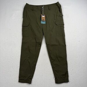 PrAna Pants Womens 2 Cargo Green Sage Jogger Cuffed Lightweight Travel Hiking
